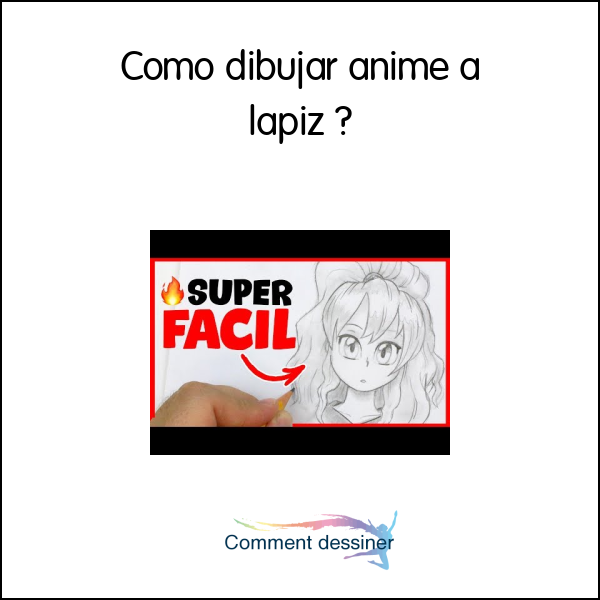 Como dibujar anime a lapiz